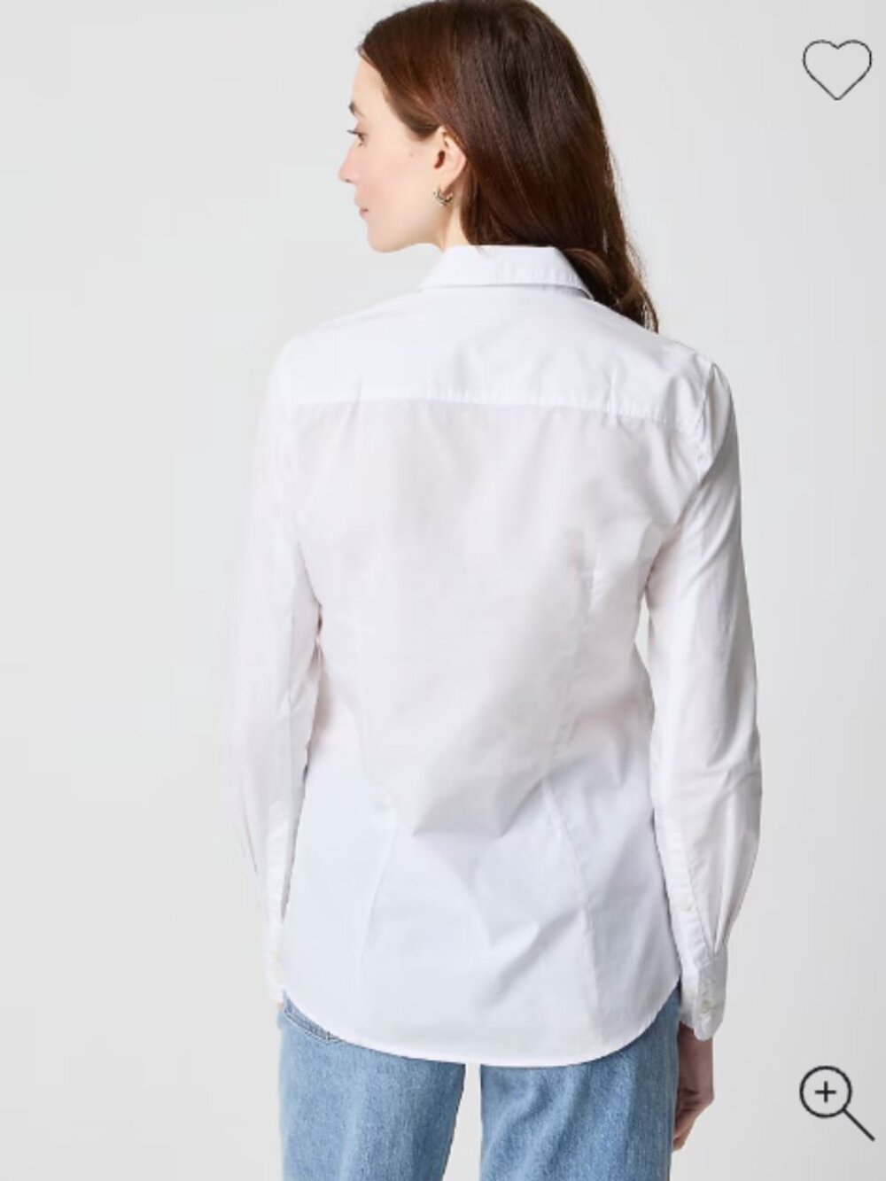 J. Crew Factory Fitted Button-Down Shirt White S - Picture 3 of 10
